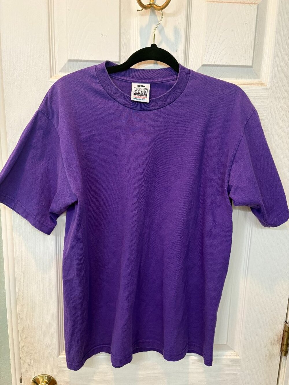 🛍️ Pro Club Heavy Weight Purple Blank T-Shirt Size L Short Sleeve